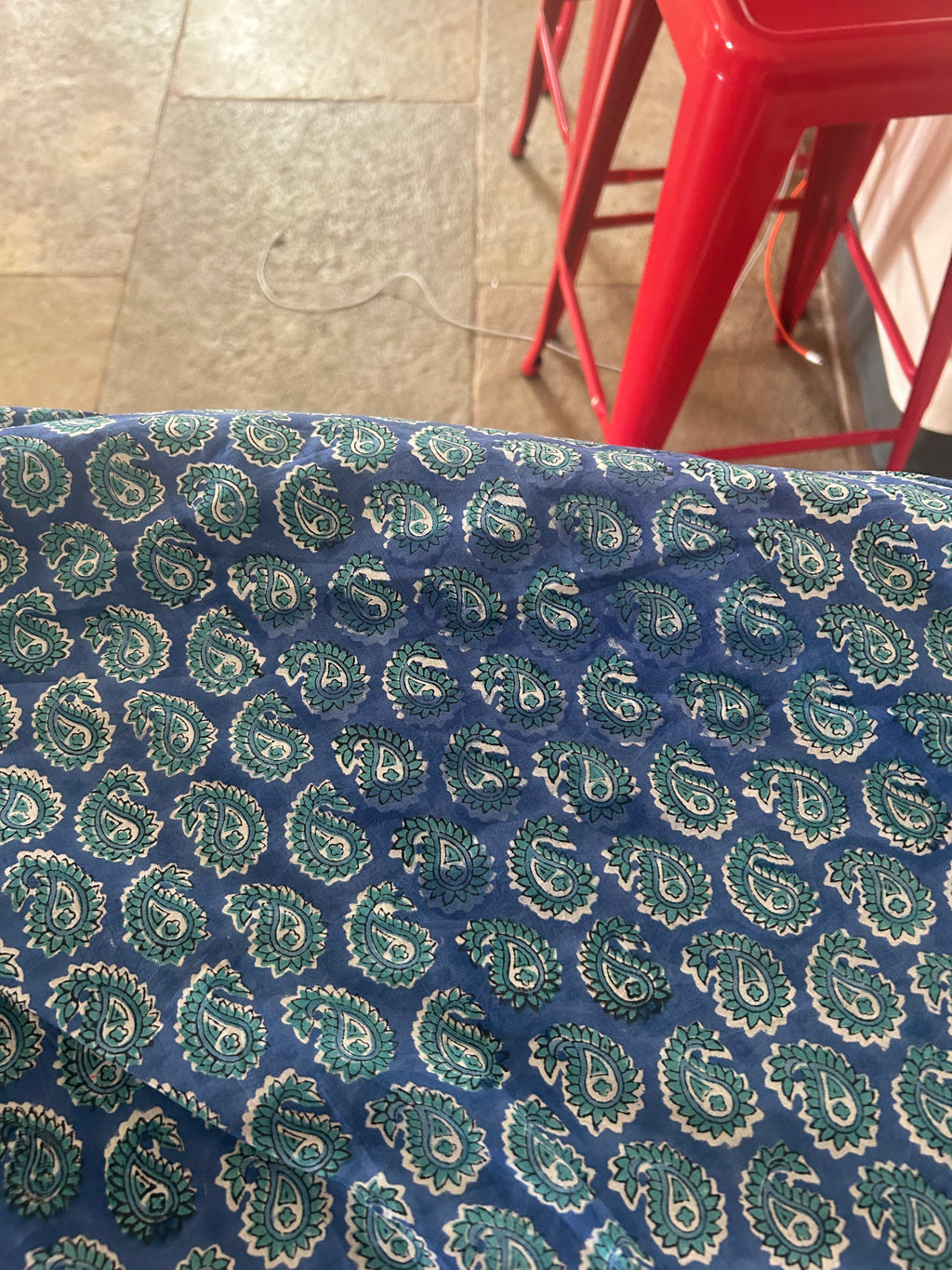 Sample Beatrice blue maxi skirt.